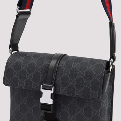 Gucci Black Crossbody Bag With Metallic Buckle In Black