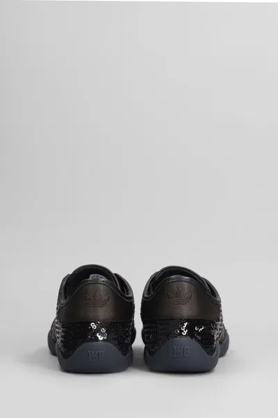 Adidas Originals By Wales Bonner Lo Pro Sequin Sneakers In Black Fabric In Brown