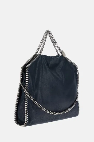 Stella Mccartney Faux Python Falabella Small Tote In Black