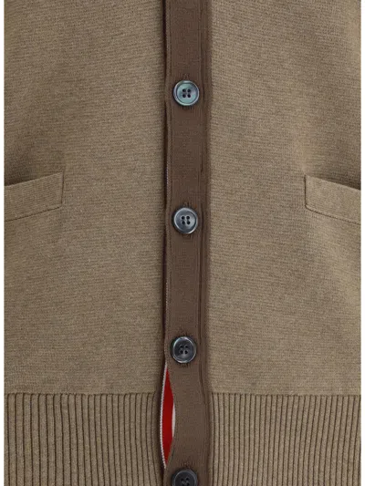 Thom Browne Milano Cardigan In Brown
