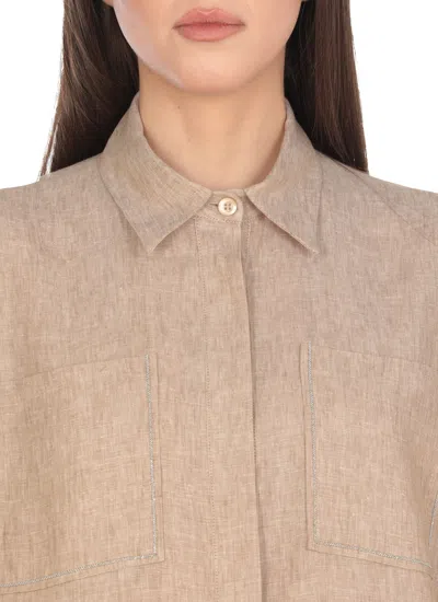 Peserico Ivory Linen Shirt