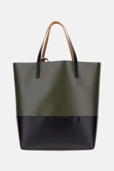 Marni Borsa Shopping In Tela Bicolor  Uomo