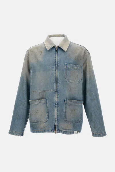Golden Goose 'mackenzie' Denim Jacket Featuring Faded Effect