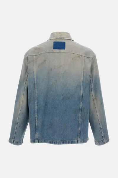 Golden Goose 'mackenzie' Denim Jacket Featuring Faded Effect