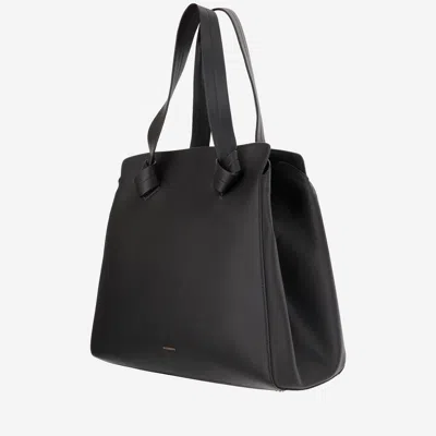 Jil Sander Knot Tote Bag In Black