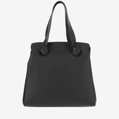Jil Sander Knot Tote Bag In Black
