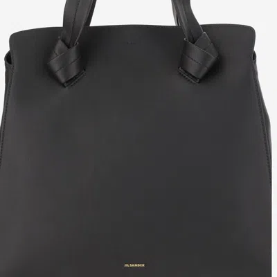 Jil Sander Knot Tote Bag In Black