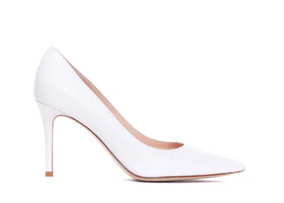 Gianvito Rossi White Patent Gianvito Pumps