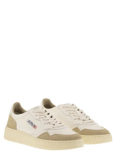 Autry Medalist Low Two Tone Leather Sneakers