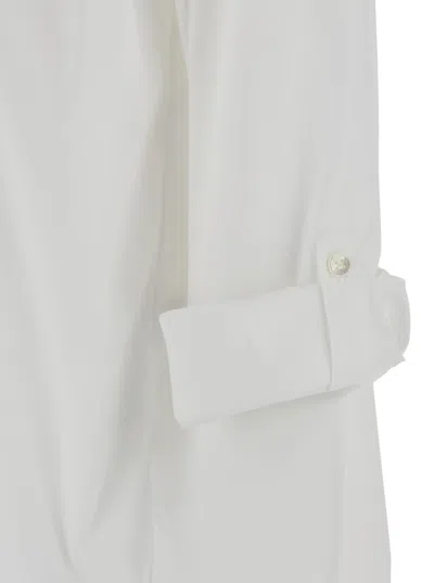Brunello Cucinelli Oversized White Shirt With Monile Detail