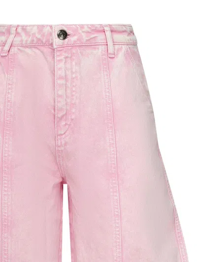 Rotate Birger Christensen Cargo Denim Pants Jeans In Pink
