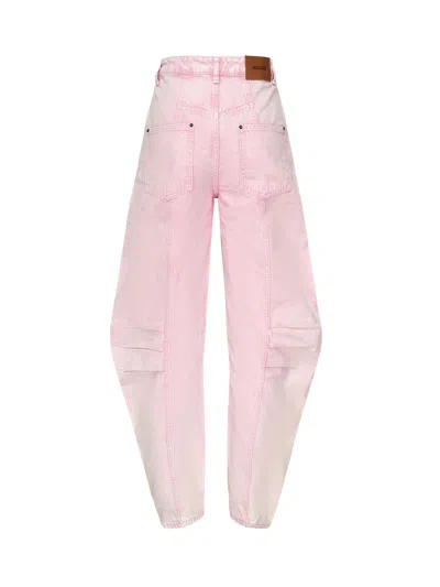 Rotate Birger Christensen Cargo Denim Pants Jeans In Pink