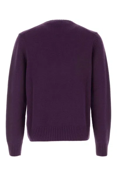 Tom Ford Long-sleeved Crewneck Jumper In Purple
