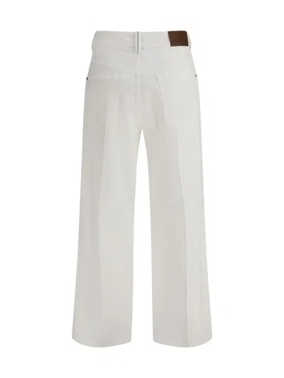 Brunello Cucinelli Contemporary Loose Jeans In White