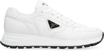 Prada White Nylon And Leather Prax 2.0 Sneakers In White