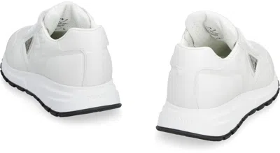 Prada White Nylon And Leather Prax 2.0 Sneakers In White