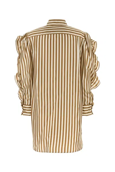 Max Mara Multicolor Printed Silk Manna Shirt Dress