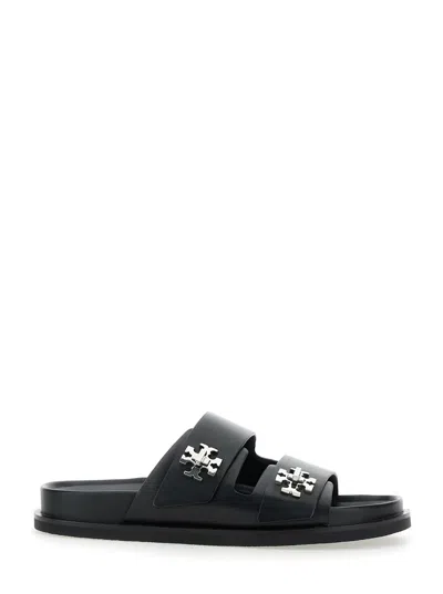 Tory Burch Double Strap Leather Flat Sandals