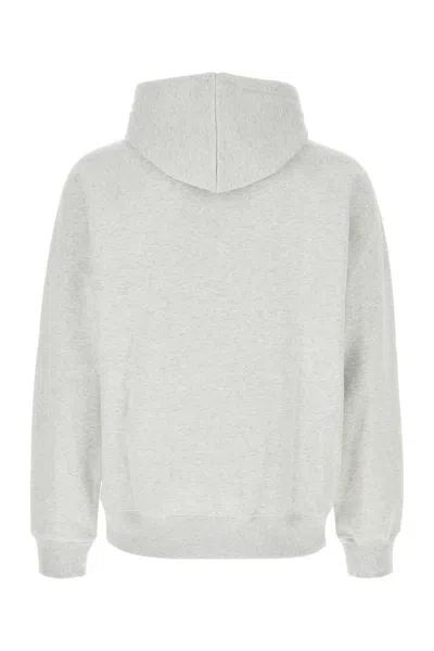 Carhartt Melange Light Grey Cotton Blend Hooded Chase Sweat