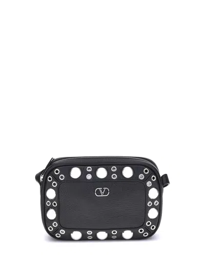 Valentino Nellcote Studded Leather Camera Crossbody Bag
