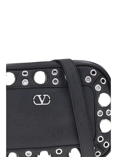 Valentino Nellcote Studded Leather Camera Crossbody Bag