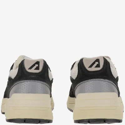 Autry Hyperway Black Low Top Sneakers With Logo Patch On Tongue And Side In Suede And Mesh Woman In Black