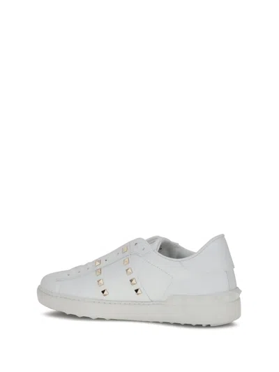 Valentino Garavani Valentino Rockstud Untitled Leather Sneaker In White