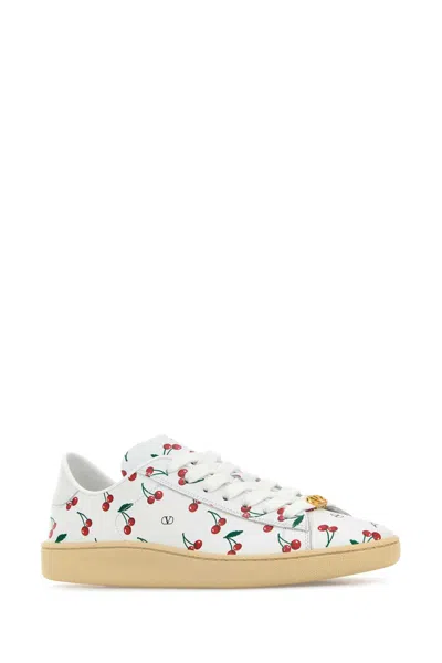Valentino Garavani Royco Sneaker In Soft Nappa Calfskin In White