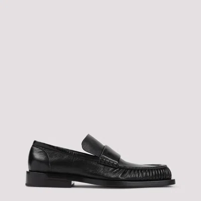 Jil Sander Leather Loafers In Black