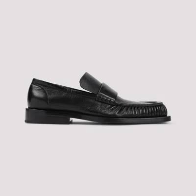 Jil Sander Leather Loafers In Black