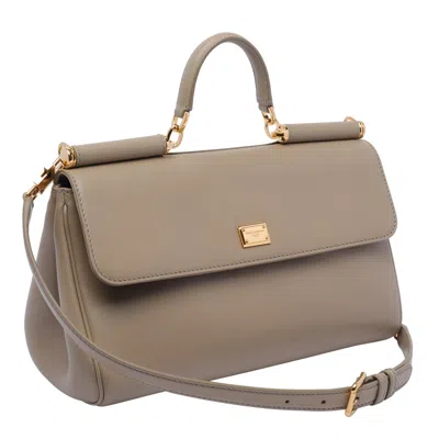 Dolce & Gabbana Sicily Medium Hand Bag In Brown