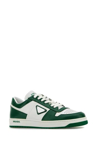 Prada Downtown Leather Sneakers