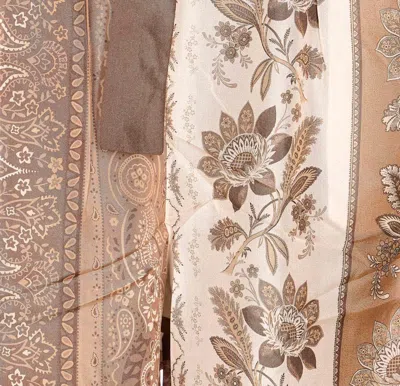 Zimmermann Lucky Brown Pants With Elastic Drawstring Waist And All-over Floral Print In Silk Woman