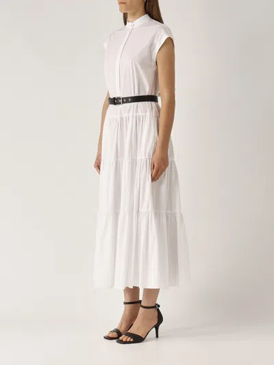 Max Mara Studio Dress Woman White In White