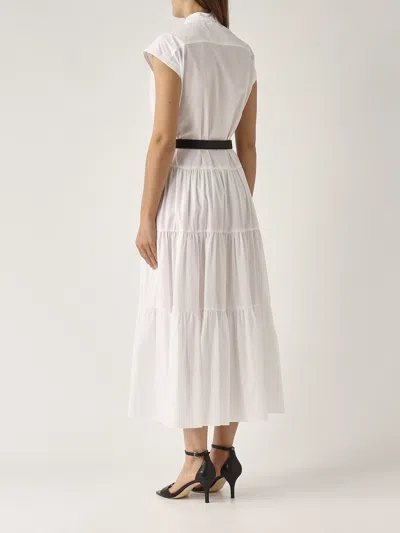 Max Mara Studio Dress Woman White In White