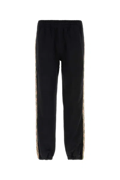Burberry Men Black Cotton Joggers