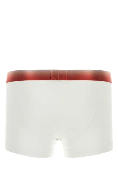 Emporio Armani Stretch Cotton Boxer Waistband Contrast In White