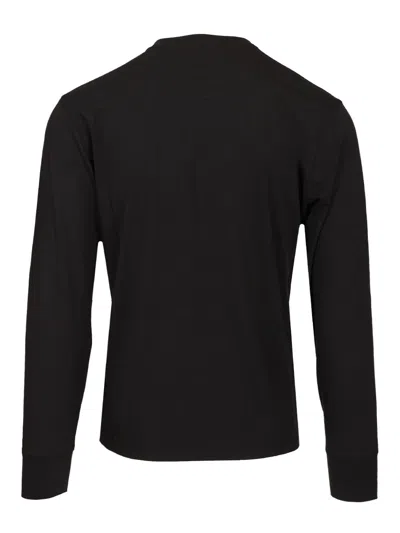Tom Ford Lyocell Cotton Ls Crew Neck T-shirt Black