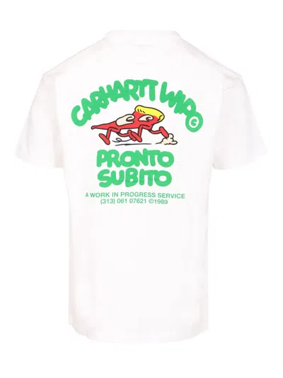 Carhartt White Crewneck Printed T-shirt