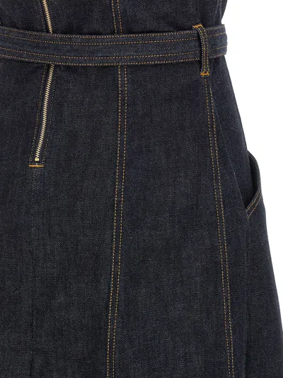 Self-portrait Denim Bandeau Midi Dress