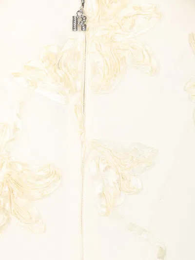 Rotate Birger Christensen Floral Mesh Mini Dress In Yellow