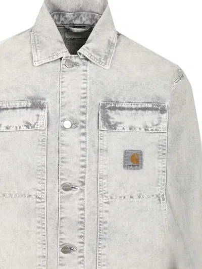 Carhartt Wip Button-up Organic Cotton Jacket In Neutral