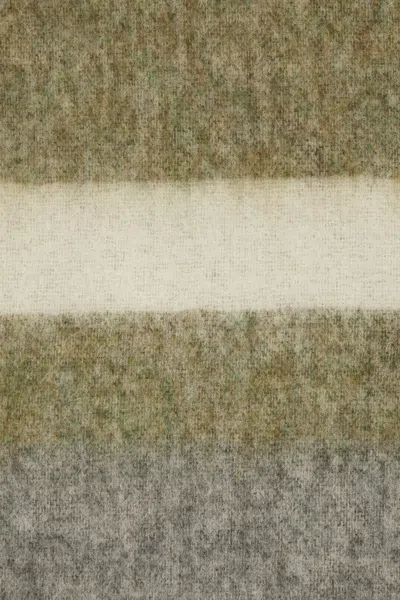 Marni Block Design Fringed Edges Scarf In Neutral