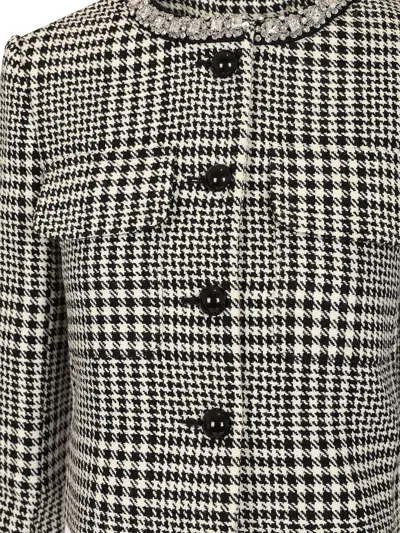 Self-portrait Wool Houndstooth Tailored Jacket Jackets Multicolor In Multi