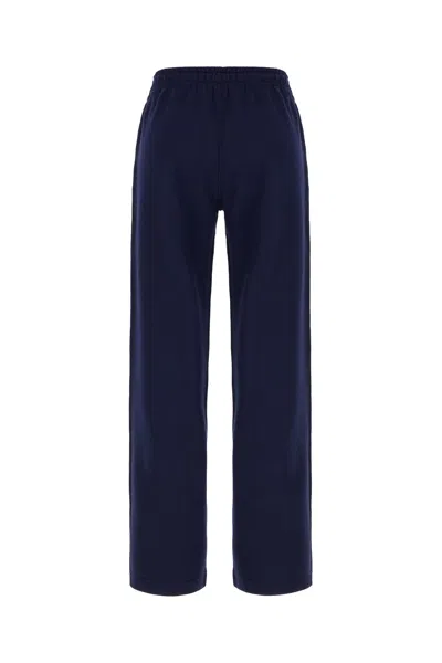 Polo Ralph Lauren Navy Blue Cotton Jogging Pants In Blue