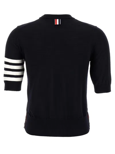 Thom Browne 4-bar Wool T-shirt In Black