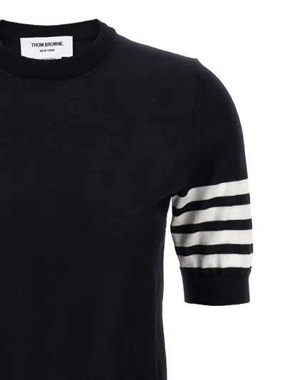 Thom Browne 4-bar Wool T-shirt In Black