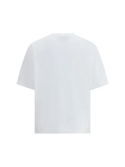 Dsquared2 Loose Fit White Cotton Jersey T-shirt With Vintage-effect Logo In White