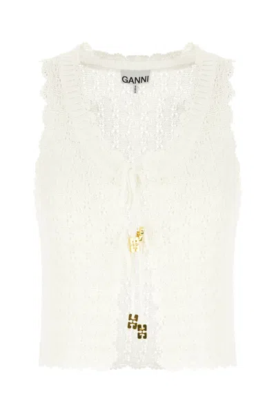 Ganni Maglieria In White