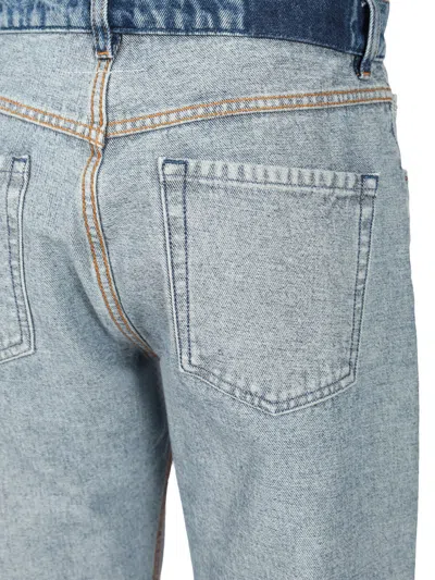 Mm6 Maison Margiela Straight Leg Denim Jeans In Blue